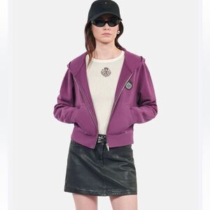 $245 Purple Blazon hoodie | The Kooples NWT